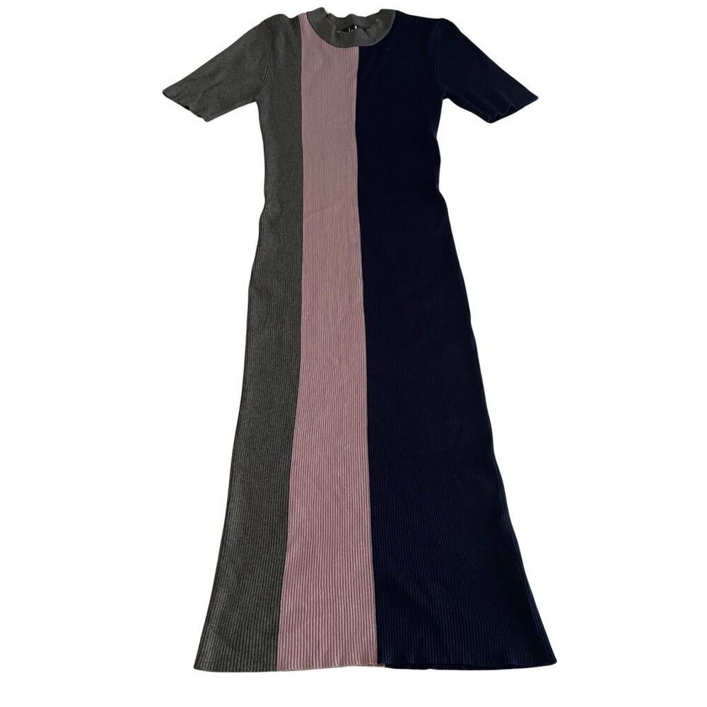 Lulu’s Ribbed Knit Color Block Dress Size Large - Picture 2 of 6